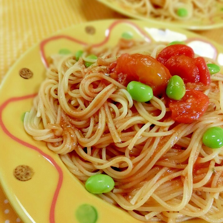 夏野菜で トマトと枝豆のバジルソースパスタ レシピ 作り方 By ラズベリっち 楽天レシピ 夏野菜で トマトと枝豆のバジルソースパスタ レシピ 作り方 By ラズベリっち 楽天レシピ
